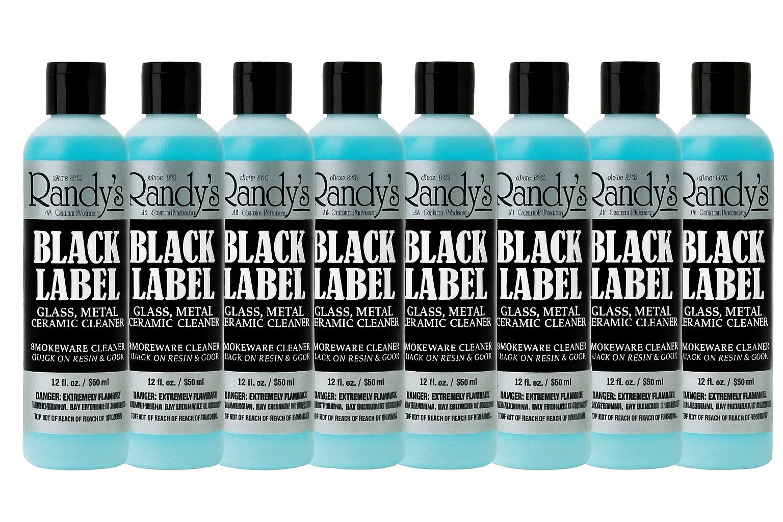 Randy’s Black Label Glass Cleaner 12oz (8 Pack) – Cleans Glass, Ceramic & Metal