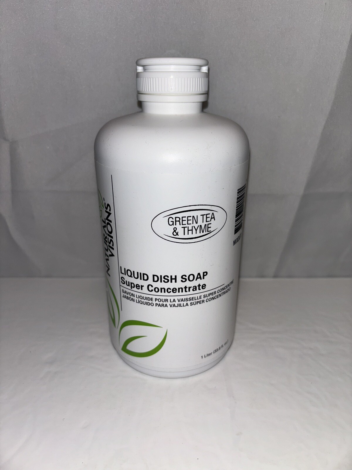 Natural Visions Liquid Dish Soap 1 Liter Green Tea & Thyme Concentrate SEALED
