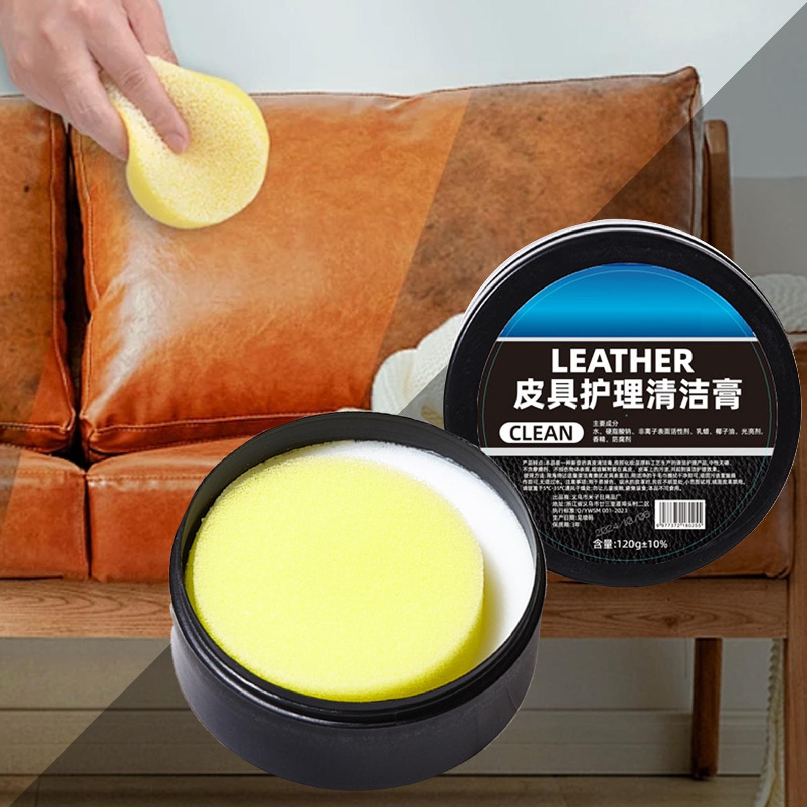 120g Car Leather Color Restorer Cream Cleaning Paste For Car Seats Leather Care