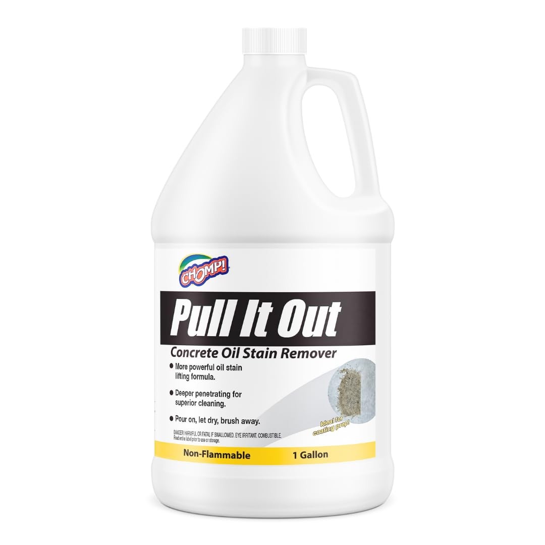 CHOMP Concrete Oil Stain Remover Pull It Out Removes and Cleans Oils, Greases…