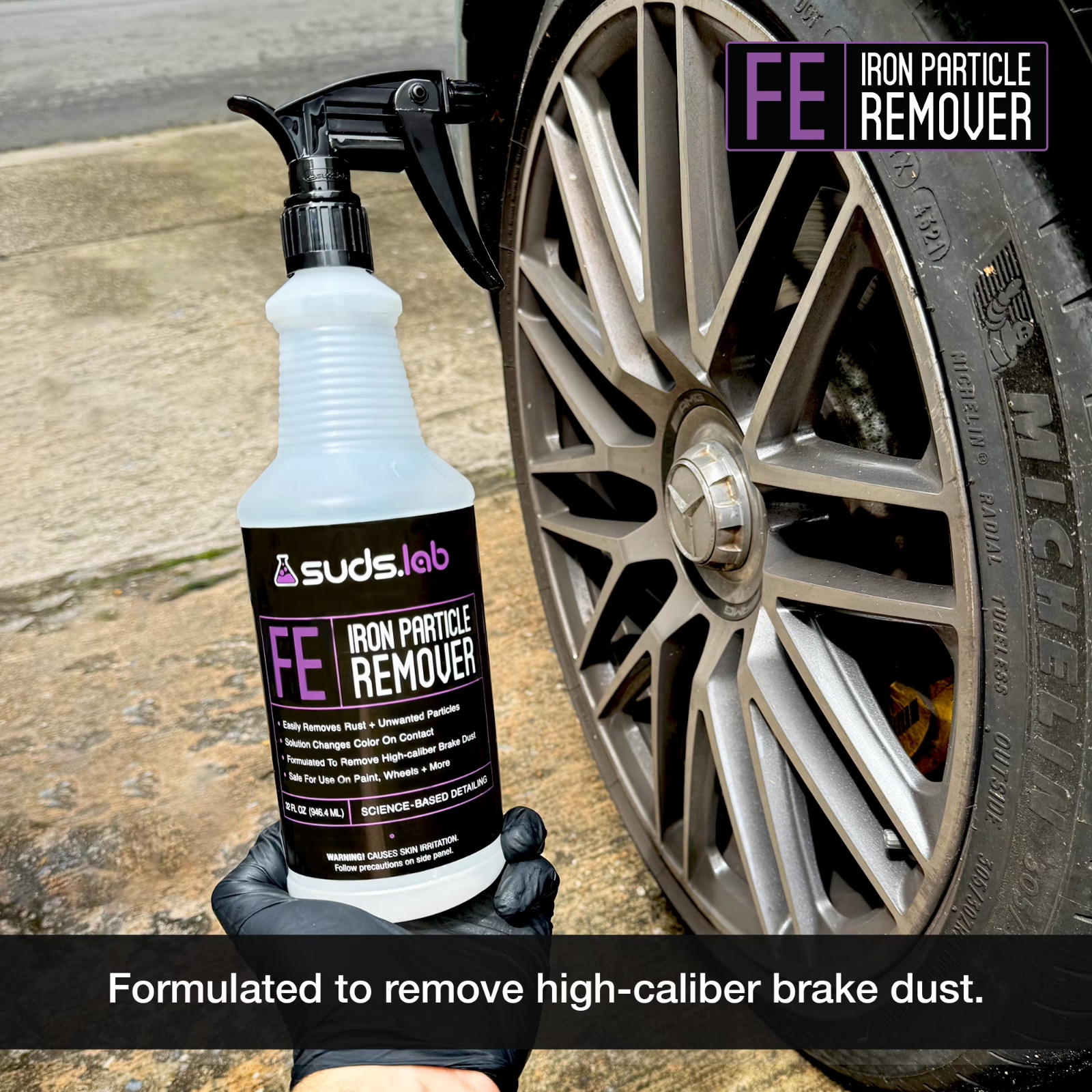Suds Lab FE Iron Remover 32oz Color Changing Fallout Cleaner Spray
