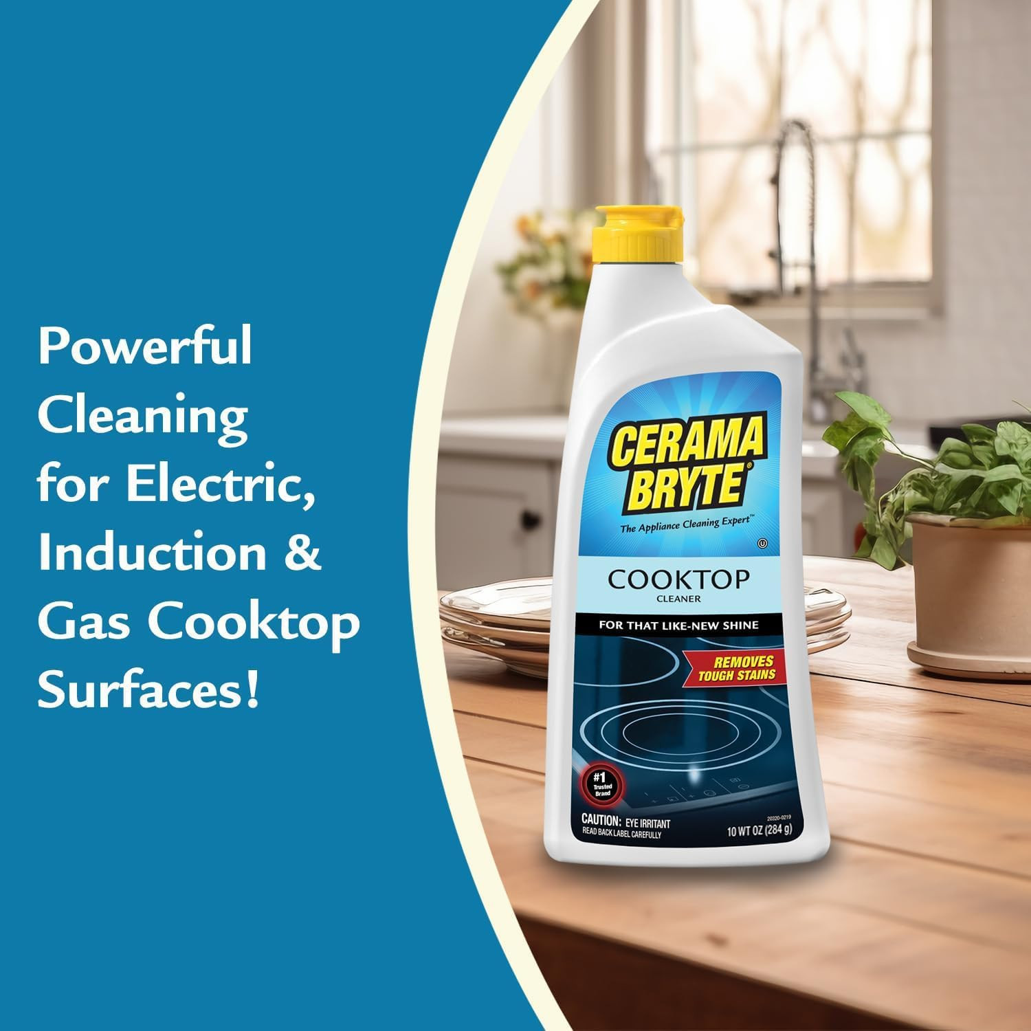 Cerama Bryte Combo Kit Pads & Removes Tough Stains Cooktop and Stove Top Cleaner