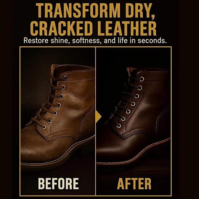 Eagle Leather Boot Oil 8.45oz w/ Applicator & Towel for Boots Bags Jackets