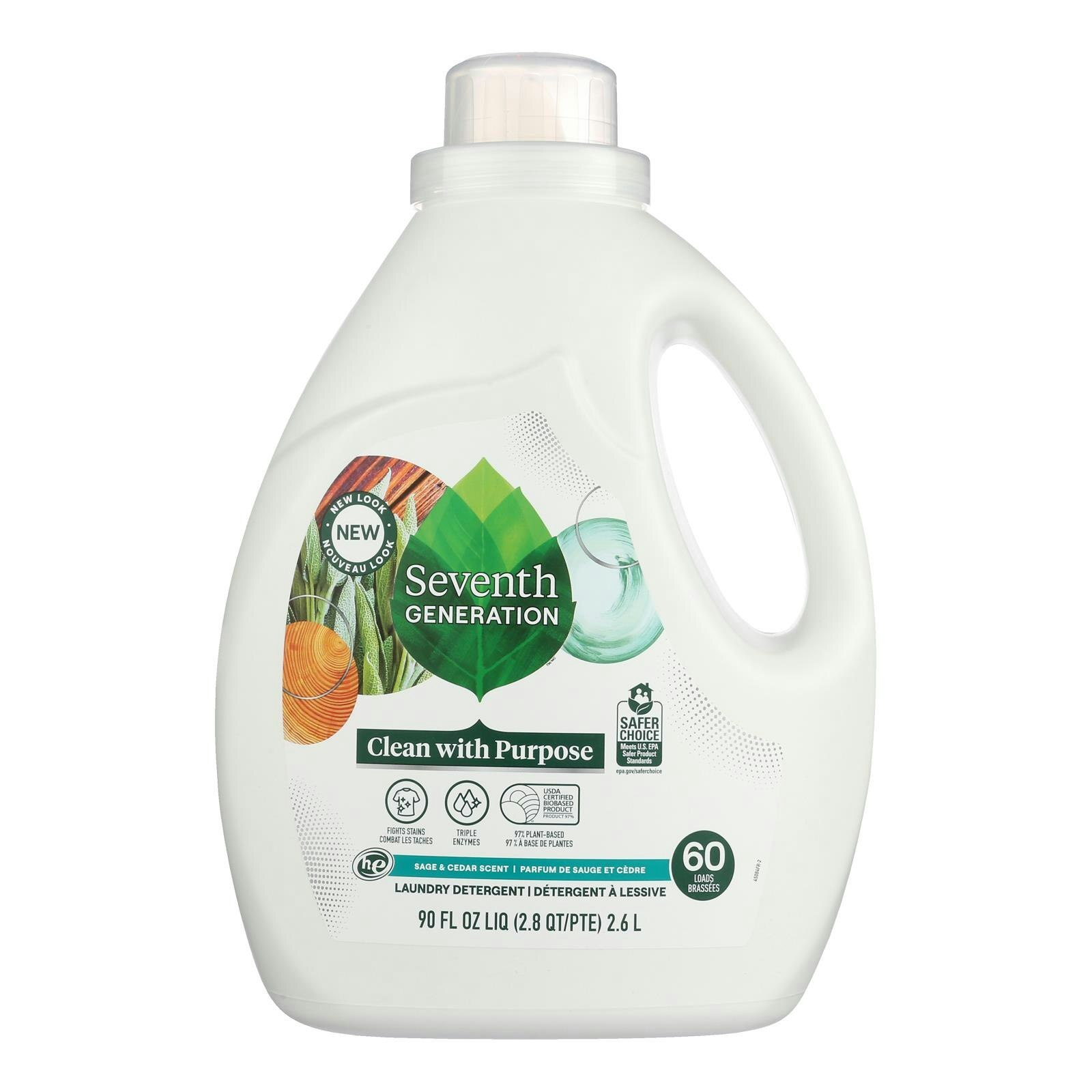 Seventh Generation – Liquid Laundry Sage and Cedar 90 fl. oz (Pack of 4)