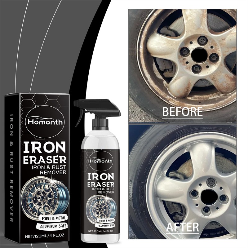 3X Iron Eraser Rust Remover Spray, Car Wheel Paint Brake Dust Fast Cleaner 120ml
