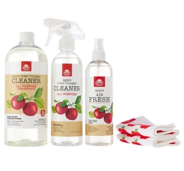 Sunny Valley 60 oz 5 Piece Cider Vinegar Cleaning Kit-Choose Scent-