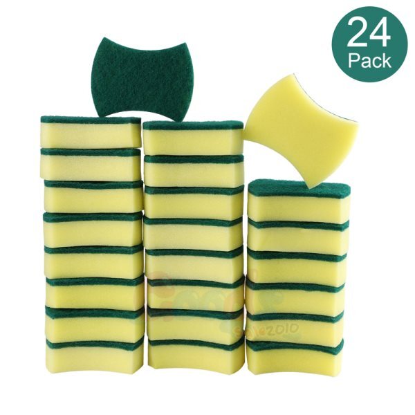 12/24x Reusable Kitchen Cleaning Sponges Eco Non-Scratch for Dish,Scrub Sponges