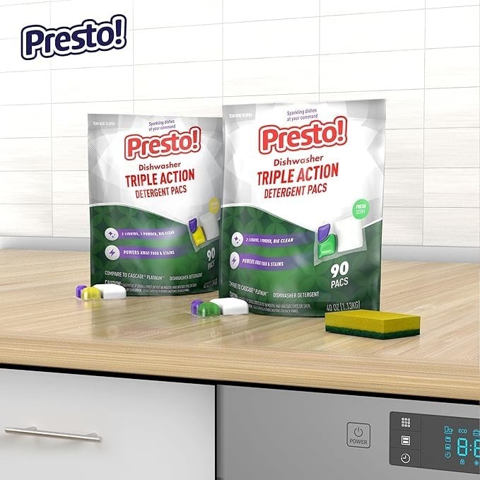 Triple Action Dishwasher Pacs Lemon Scent 70 Count
