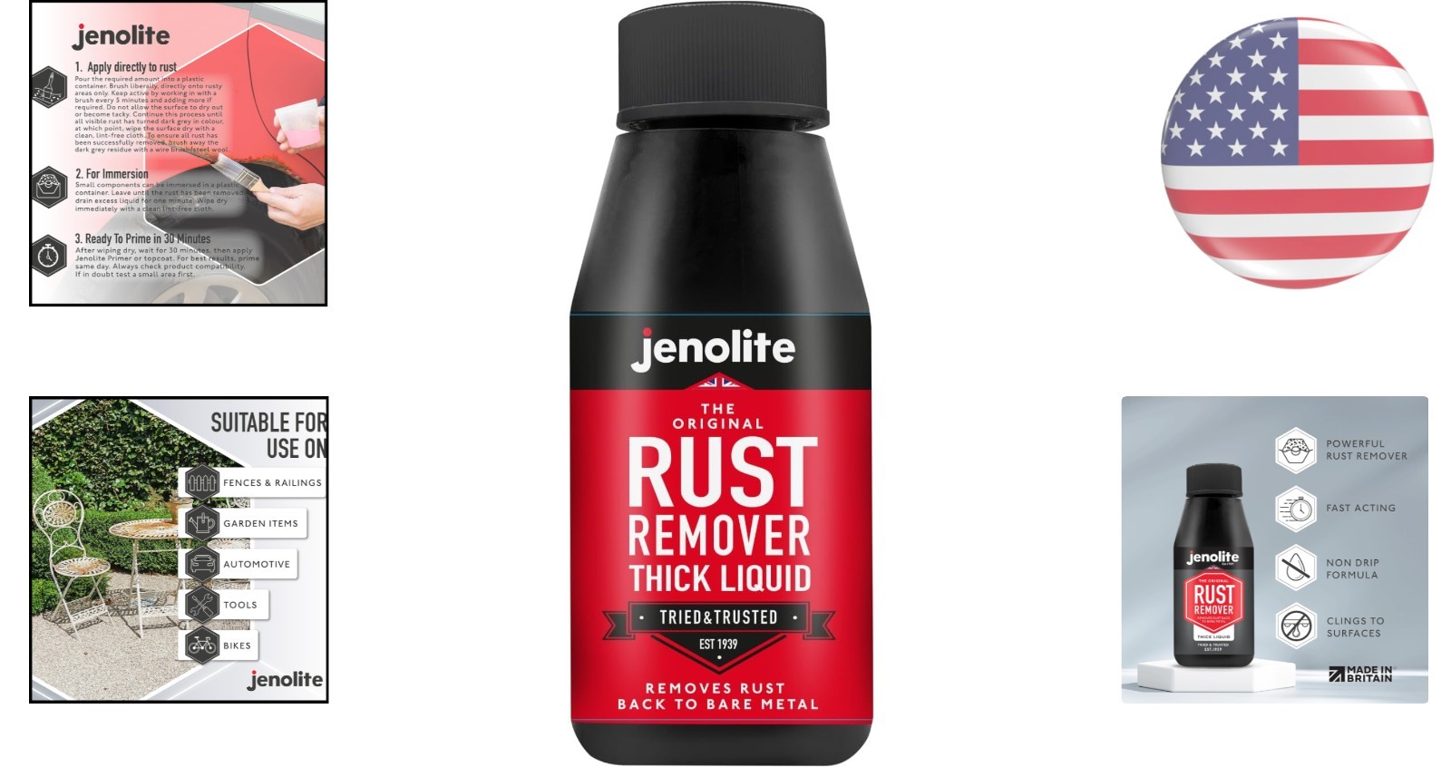 Fast Acting Industrial Strength Rust Remover – 5oz No-Drip Liquid Formula