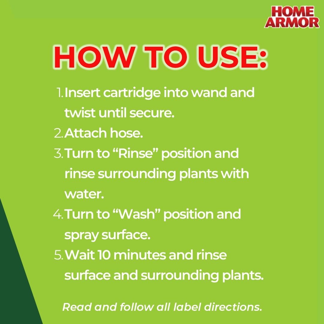 Home Armor Power Clean Wand Outdoor Cleaning System Blasts Mold Mildew Algae