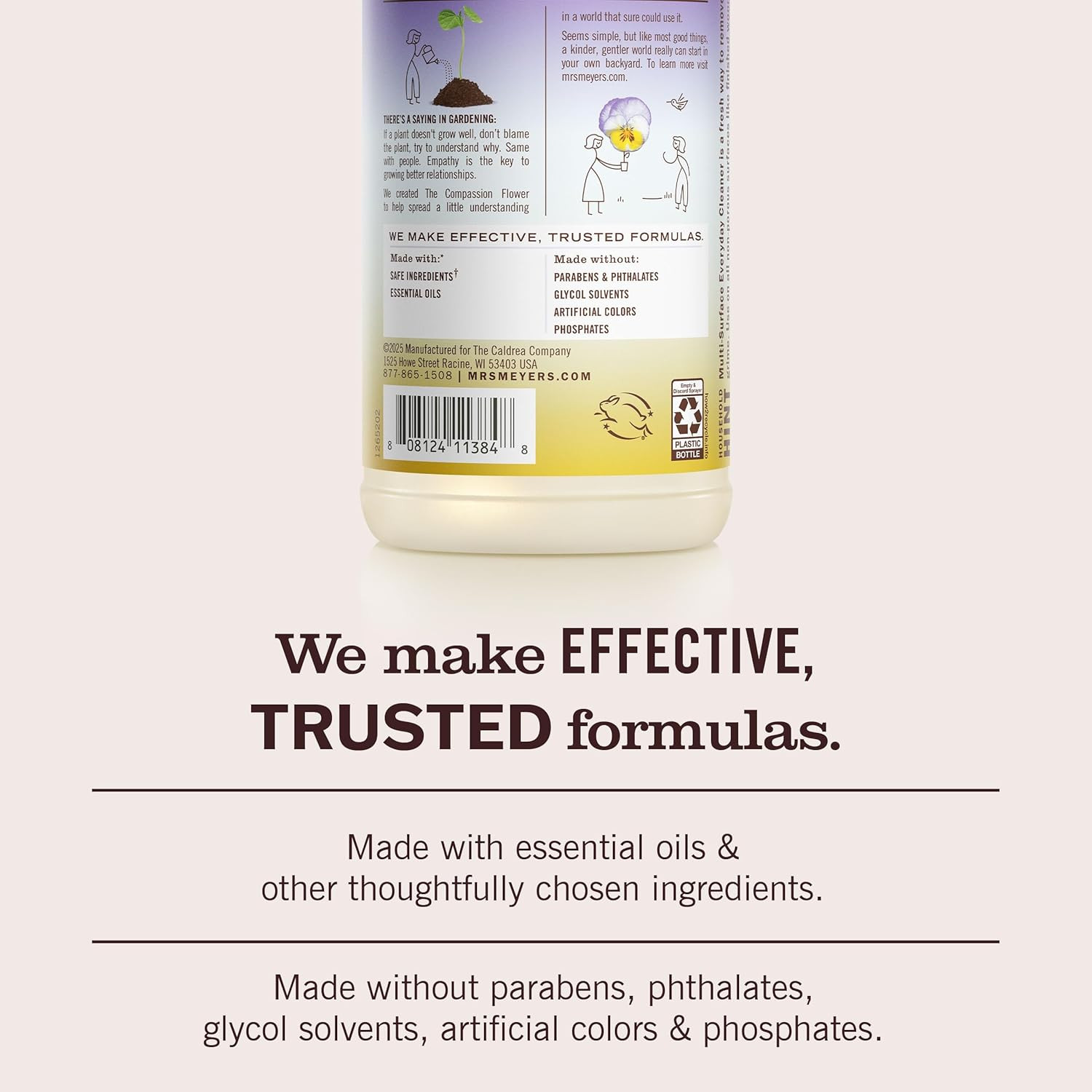 MRS. MEYER’S CLEAN DAY Multi-Surface Everyday Cleaner, Compassion Flower Scent,