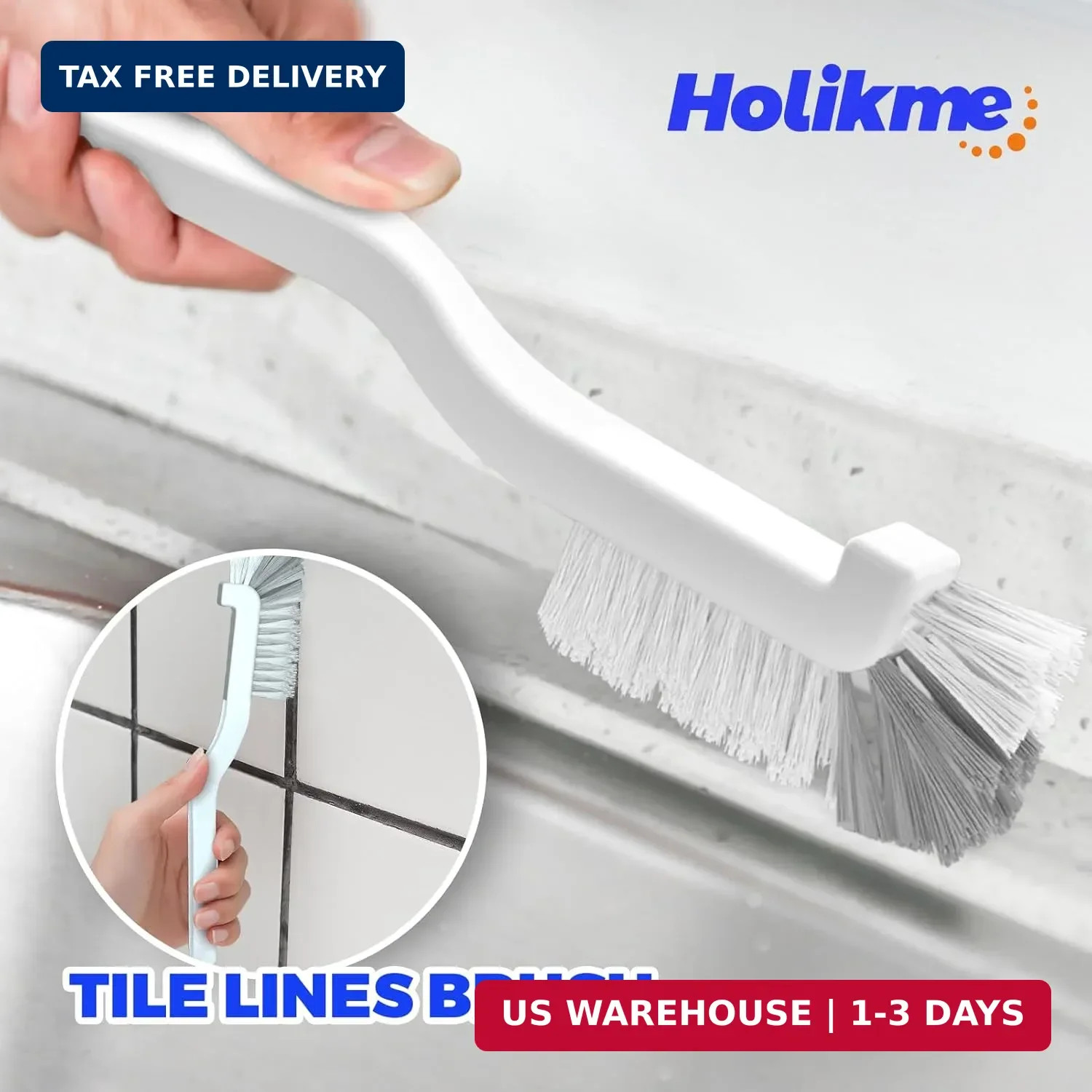 Holikme 6 Pack Dish Brush with Handle Kitchen Cleaning Brush Set for Pot, Pan, K