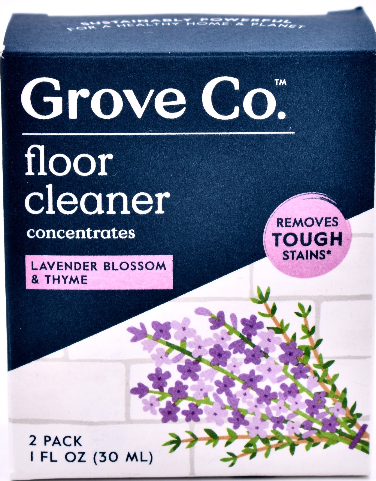 Grove Co.Floor Cleaner Concentrates,Lavender Blossom & Thyme,2Pk. 1 Fl Oz