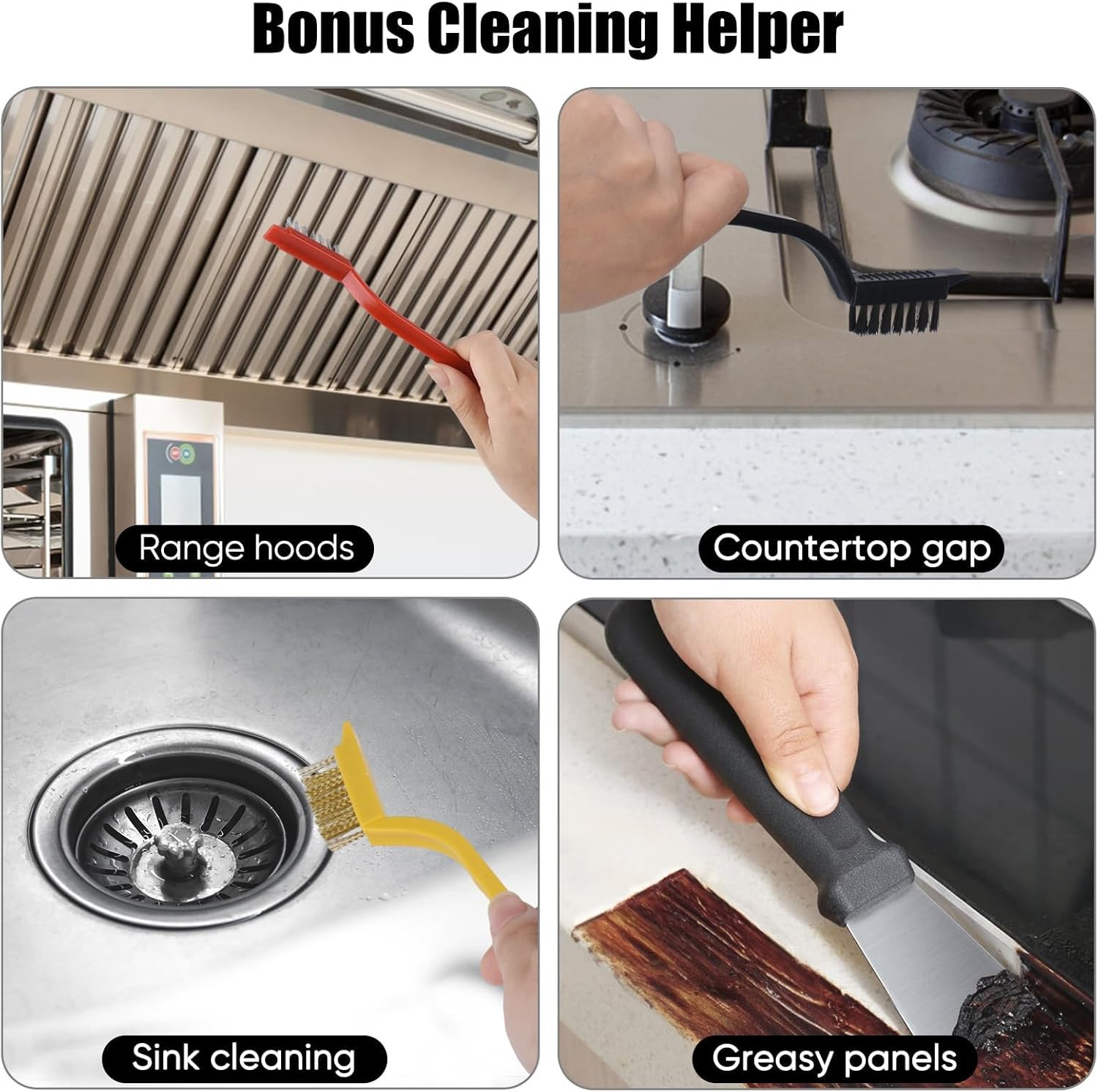 Crevice Cleaning Brush,12 Pcs Cleaning Supplies Cleaning Brush Tools,Hard Bri…