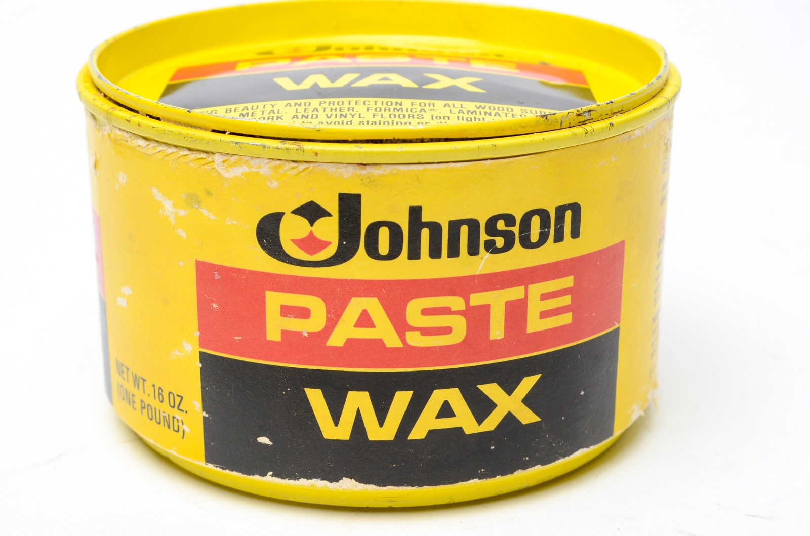 Johnson Paste Wax Original Formula 1 lb Metal Tin 1982 Nearly Full Discontinued