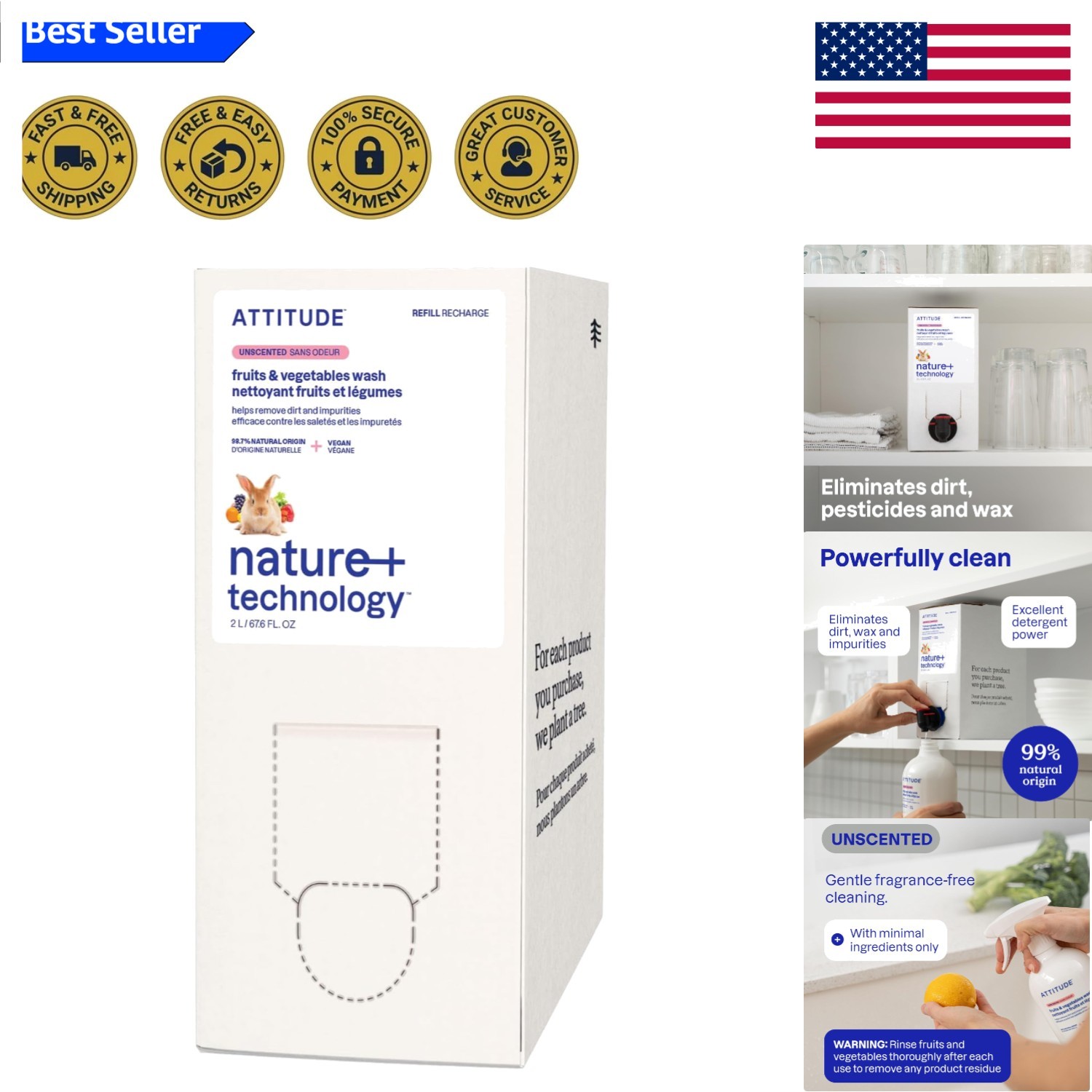 Natural Fruit and Vegetable Cleaner – Cruelty-Free Wash for Healthy Produce