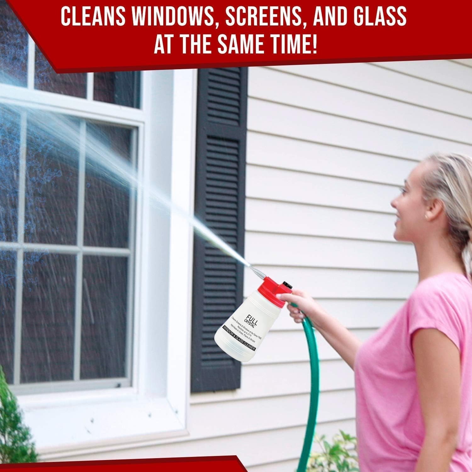 1 lb Crystal Powder Window Cleaner Refill Kit – Cleans 80 Windows, Makes 640 fl
