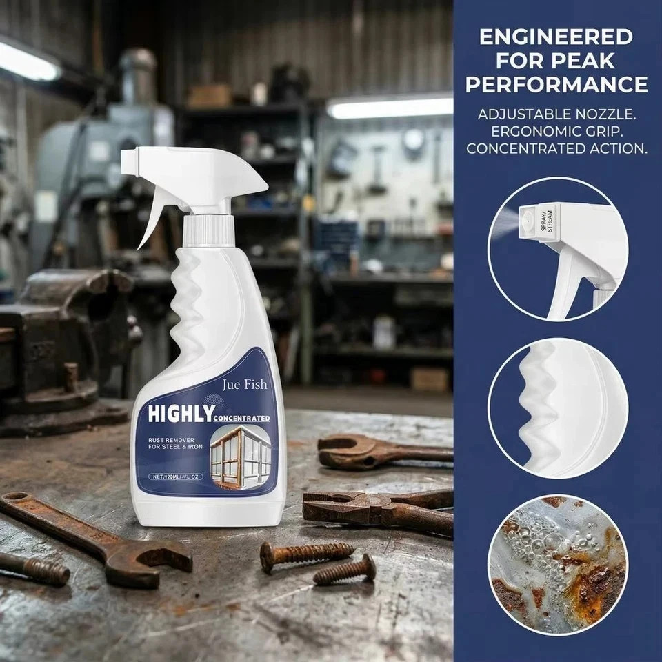 Industrial ﻿Highly Concentrated Rust Remover 120ml For Steel & Iron***