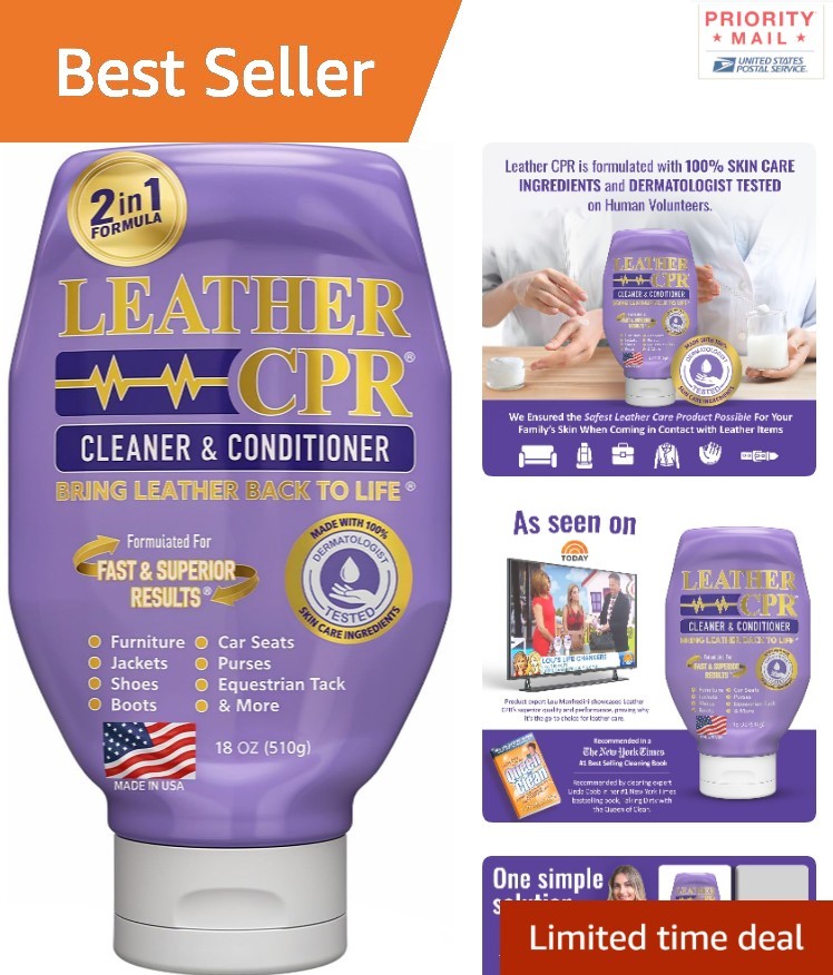 Cruelty-Free 18oz Leather Conditioner – Softens & Revives All Leather Goods