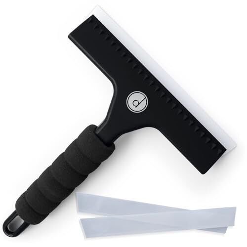 Squeegee for Shower Door, Car Windshield, and Glass Window – 2 Extra Silicone