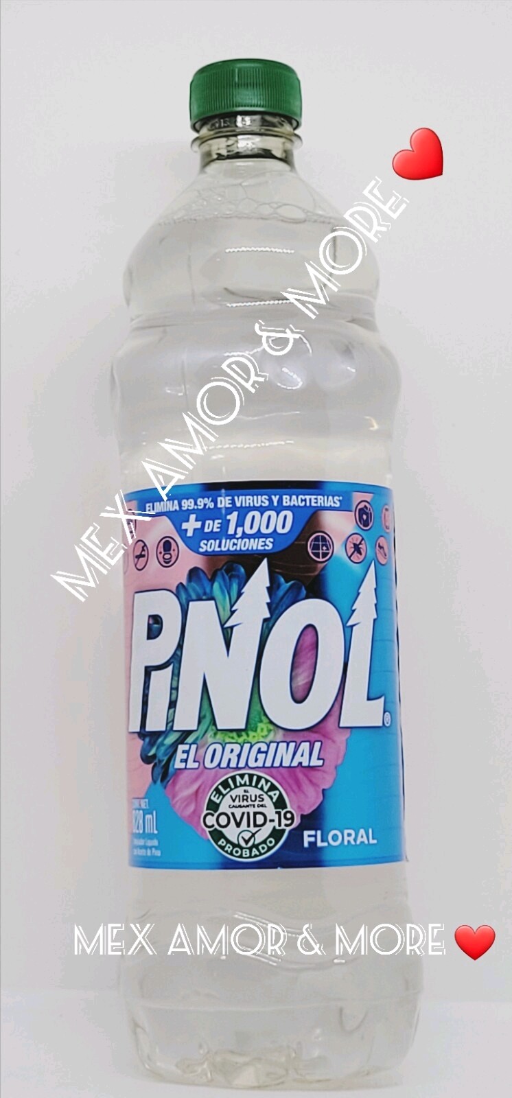 Pinol El Original 🌲 Multi Purpose Cleaner 828mL Floral Scent Eliminates 99.9