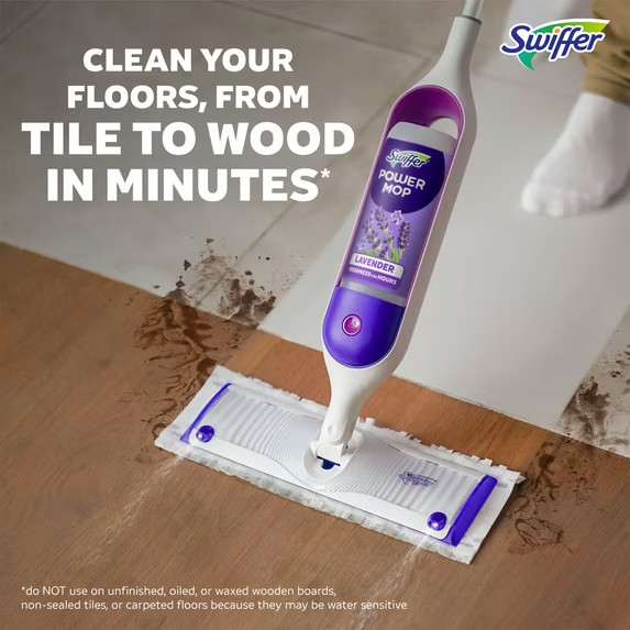 Swiffer Power Mop Refill Solution, Fresh Scent Floor Cleaner, 25.3 oz (2 Pack)