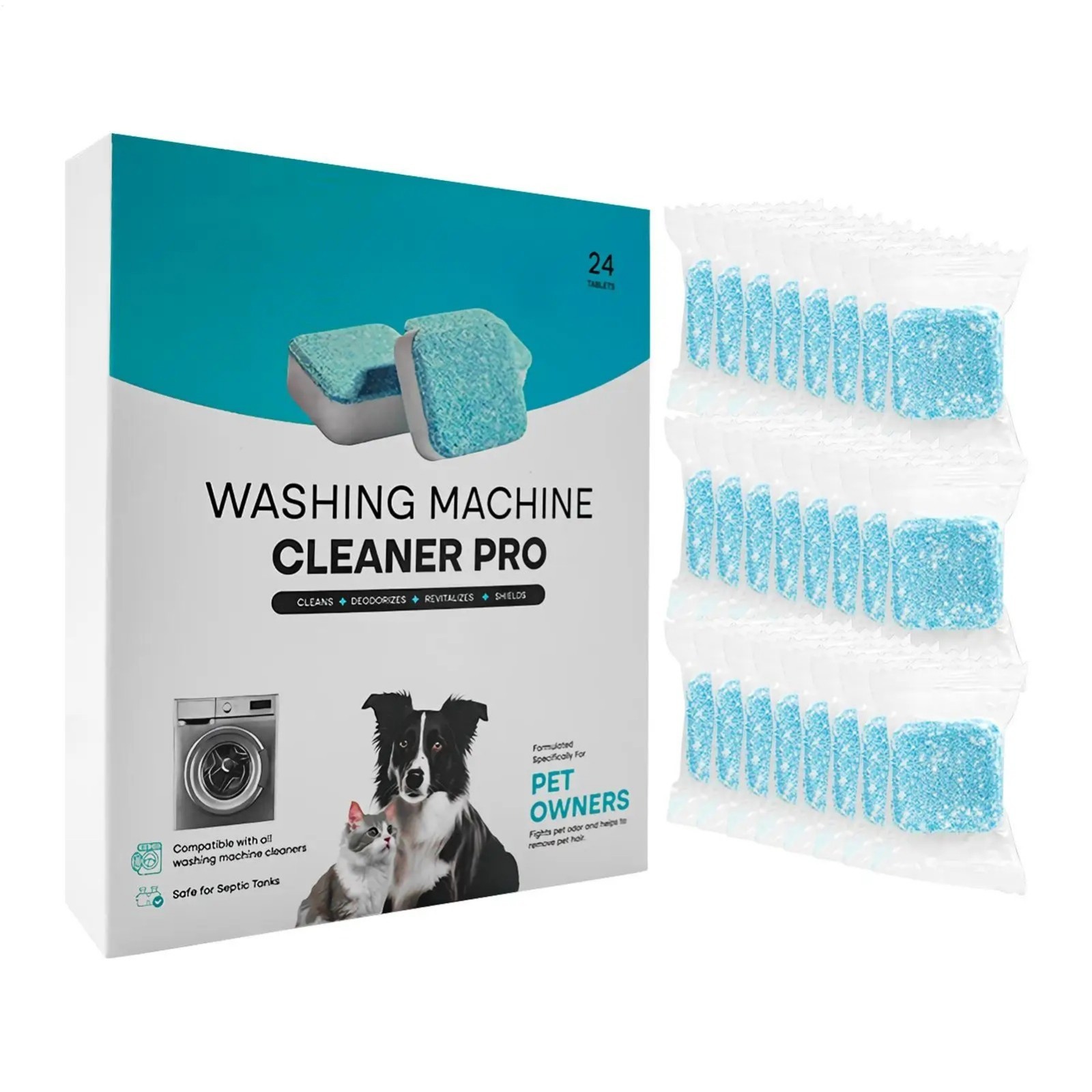 Uproot Clean Washing Machine Cleaner Tablets – 24 Pack for a 12 Month Supply. Fo