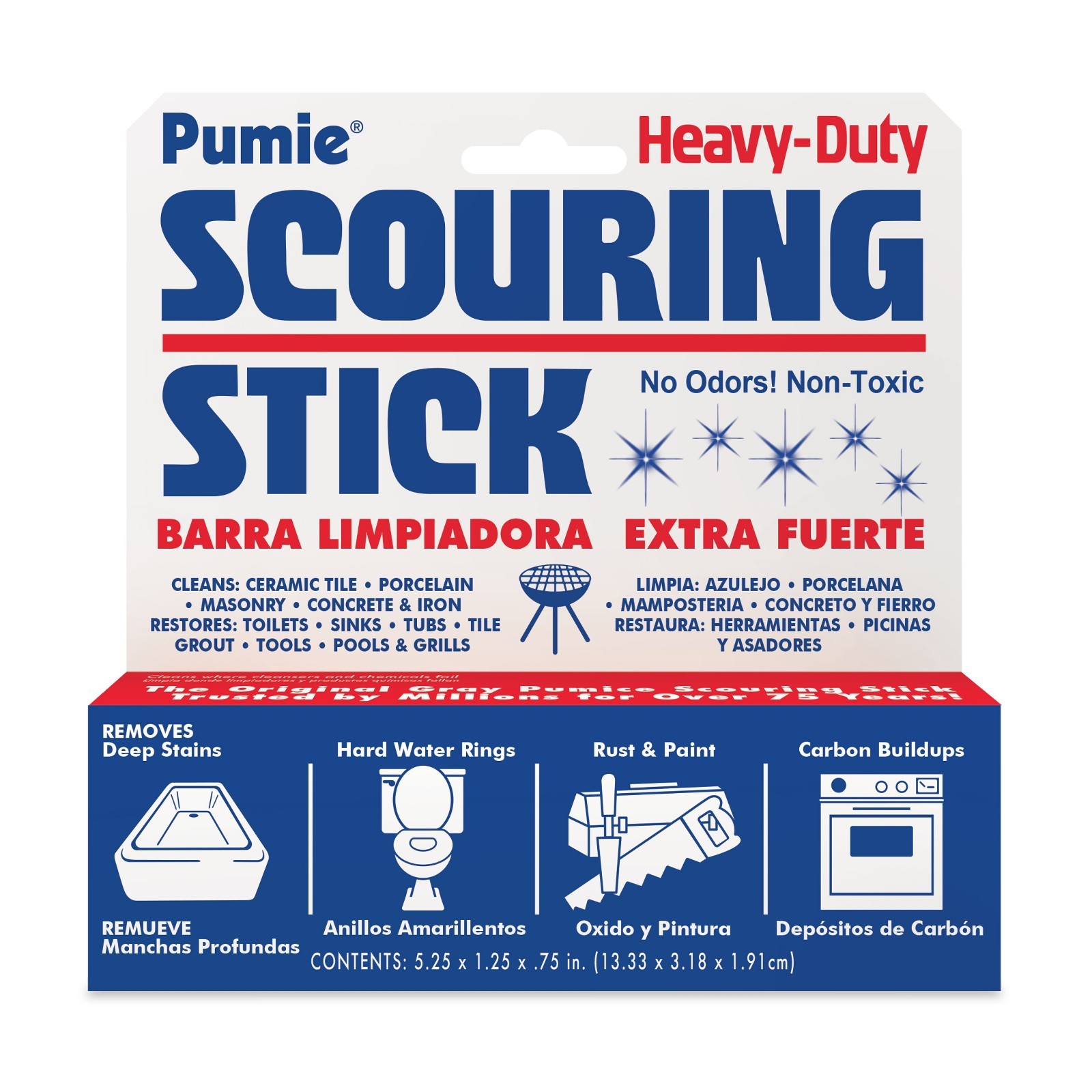 US Pumice PUMIE HDW-12 Heavy Duty Scouring Stick Tile Stone Cleaner
