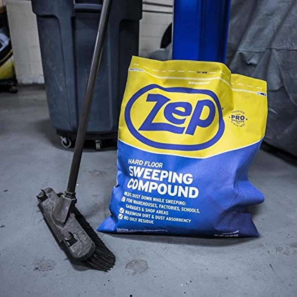 ZEP 50lbs Hard Floor Sweeping Compound Max Dirt & Dust Absorbency No Oil Residue