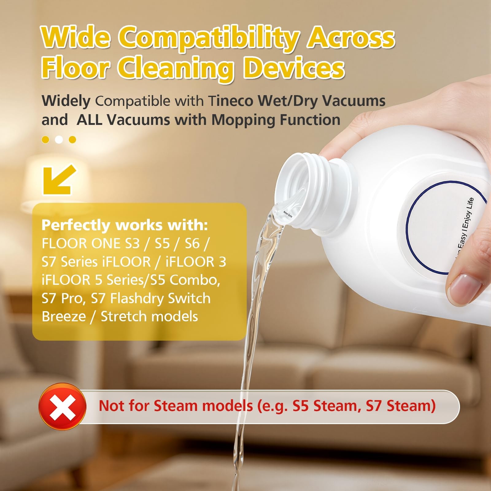 2 Pack Floor Cleaning Solution for Tineco and Robot Vacuums with Mopping, Dee…