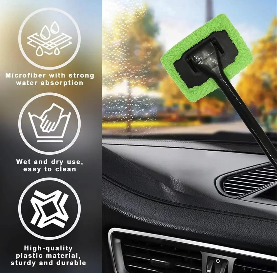 1pc Car Window Cleaner Brush Windshield Interior Cleaning Tool – NEW
