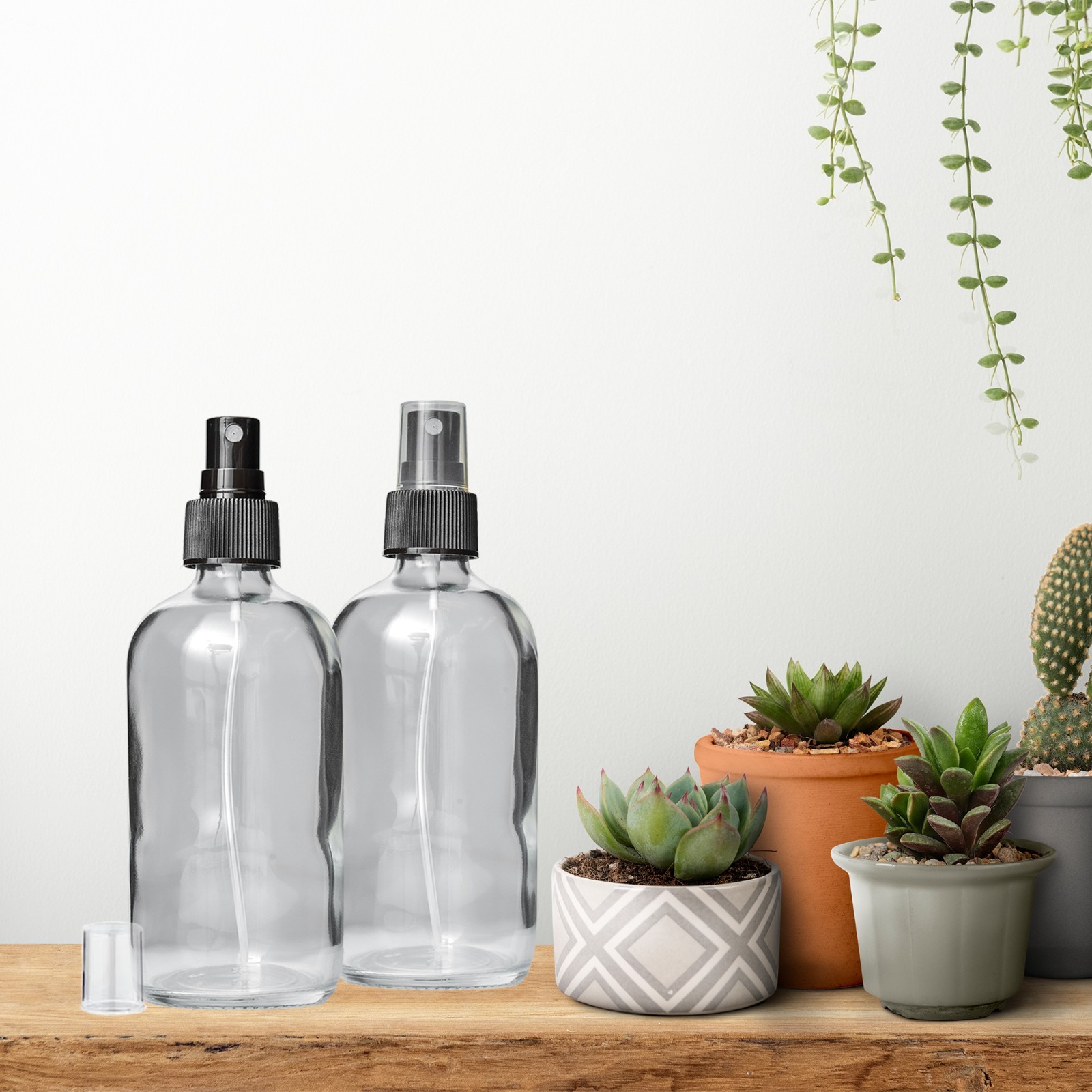 DMSOSTORE Glass Spray Bottle Set, 8 oz, BPA-Free Fine Mist Sprayer, 2-Pack