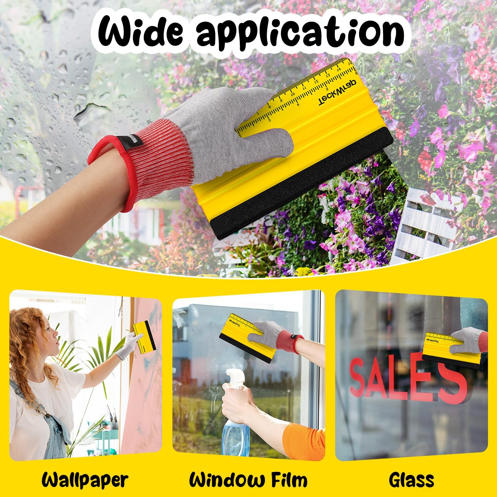 Professional Plastic Squeegee Tool for Vinyl Decals, Stickers, and Wallpaper