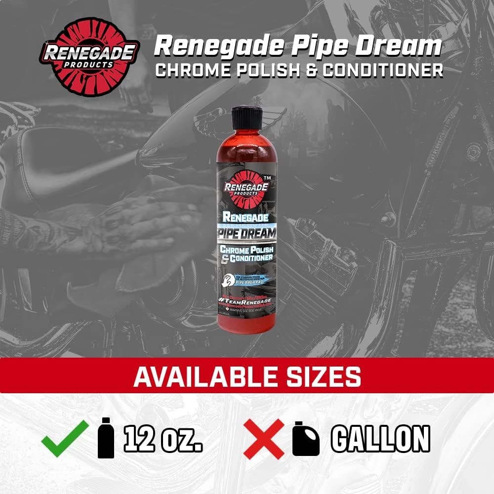 Rebel Pipe Dream 12 oz Chrome Polish Conditioner – Shine & Protect Your Chrome