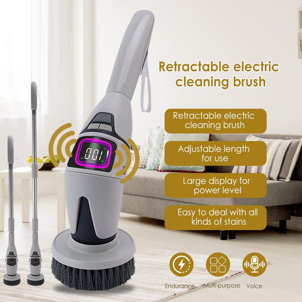 10 in 1 Electric Spin Scrubber, Bathroom Electric Cleaning Brush 10 Replaceme…