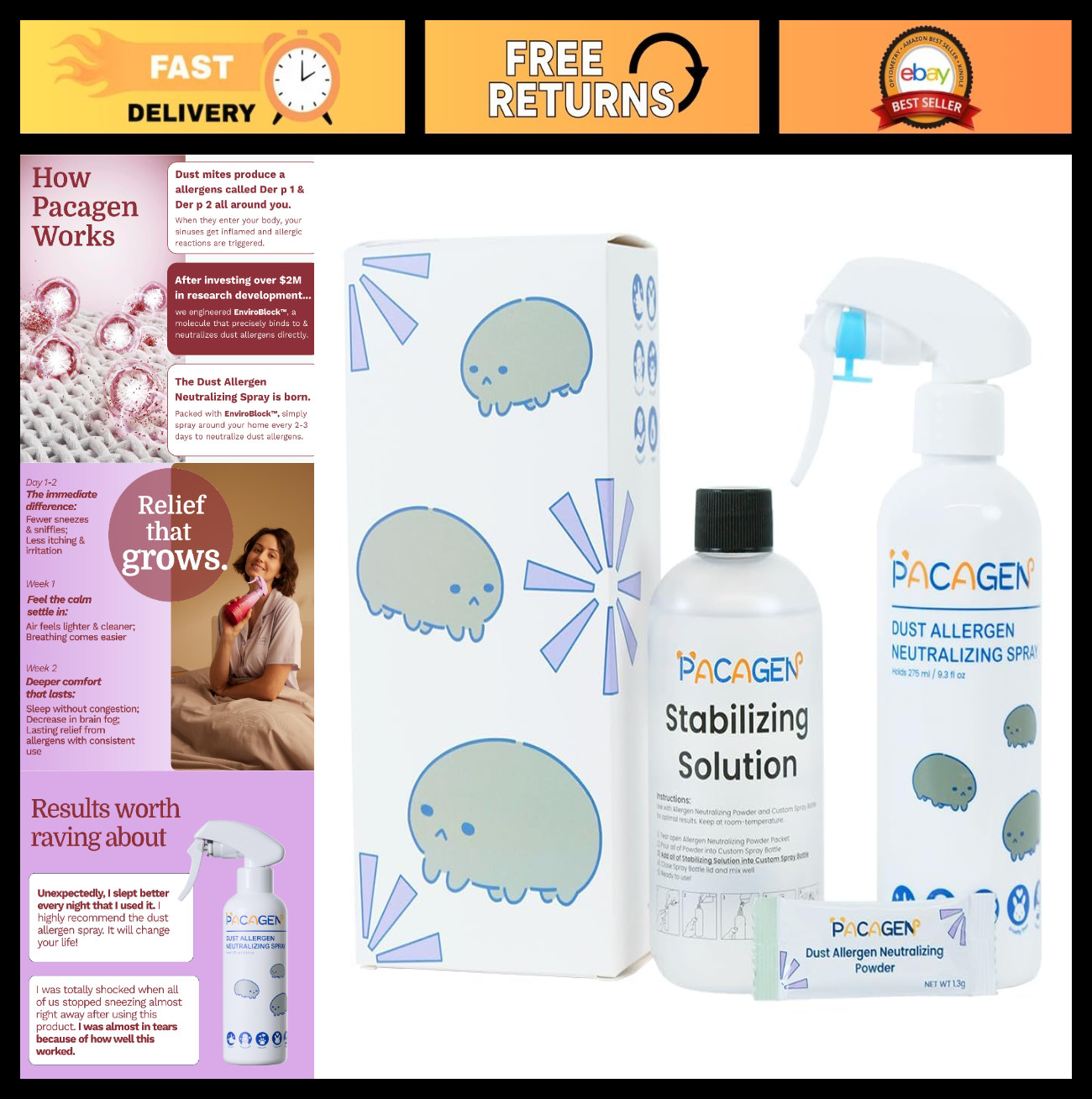 Allergen Neutralizing Spray for Home Use – Pet Friendly, Easy to Use, Instant Re