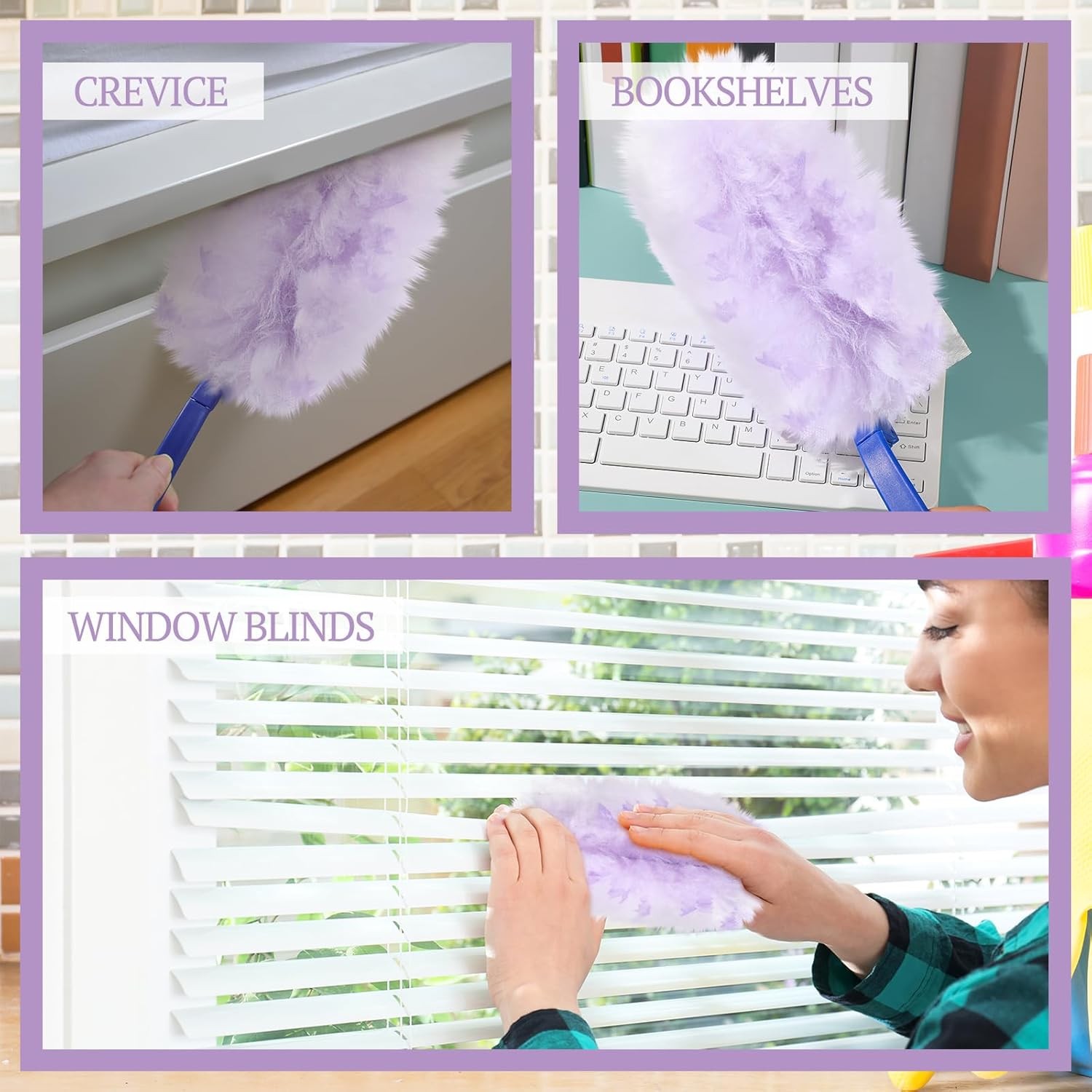 100 Pcs Duster Refills Compatible w/ Swiffer Dusters Bulk Disposable Replacement