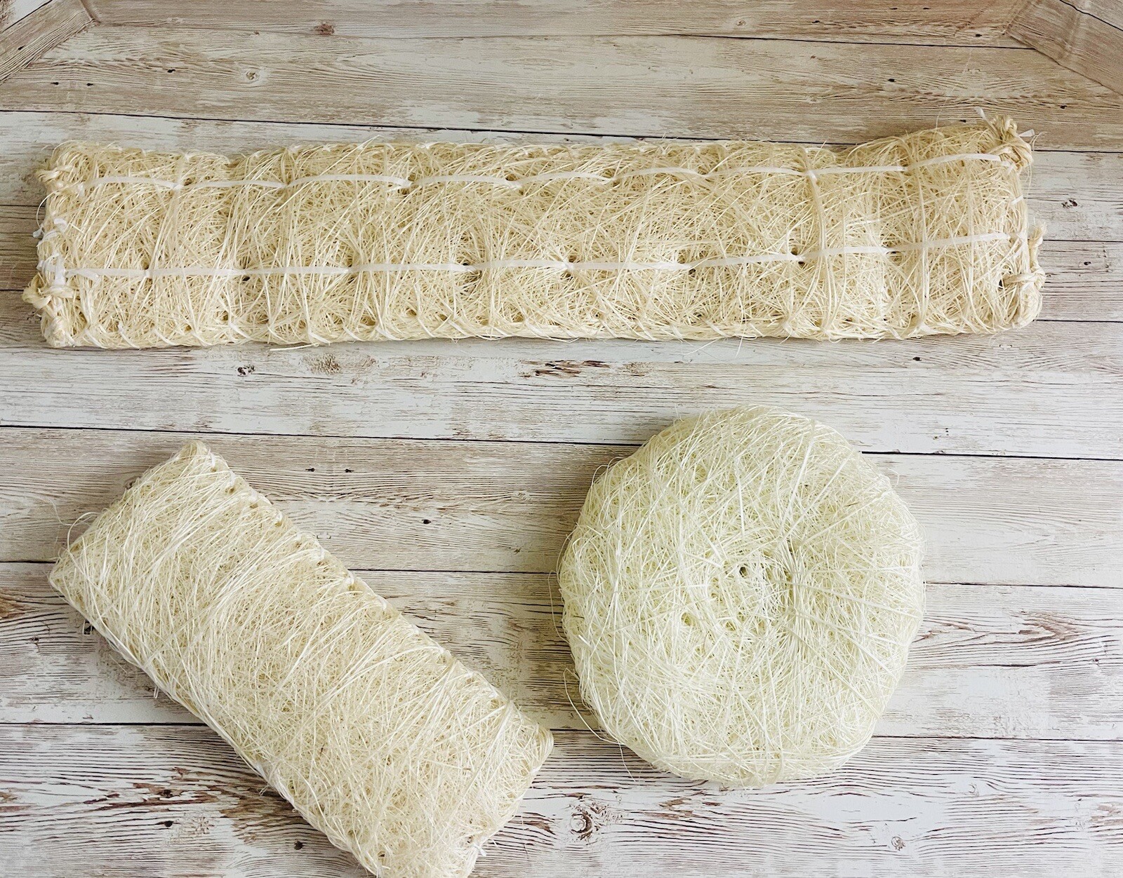 3x Estropajo De Ixtle Mexicano Ixtle Scourer Body Scrub 100% Natural Fibers