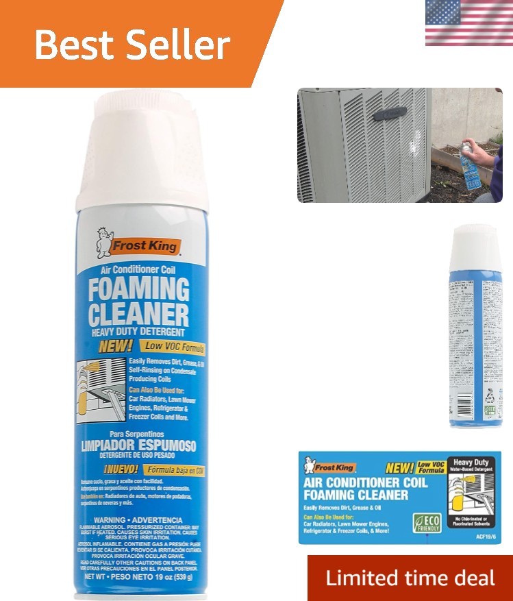 Lemon Scented Foam Coil Cleaner, 19oz – Stain and Odor Remover for HVAC Units