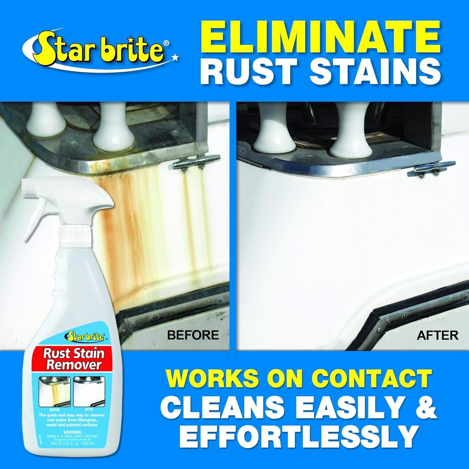 StarBrite Rust Stain Remover Spray 22 oz Case of 6 Dissolve Corrosion 089222
