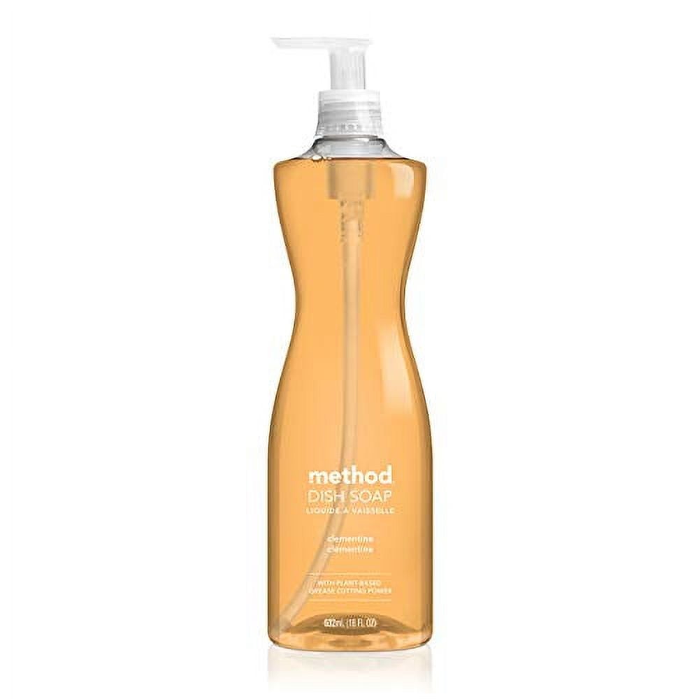 Method Dish Soap Pump 18 oz Clementine Grease Cutting Biodegradable