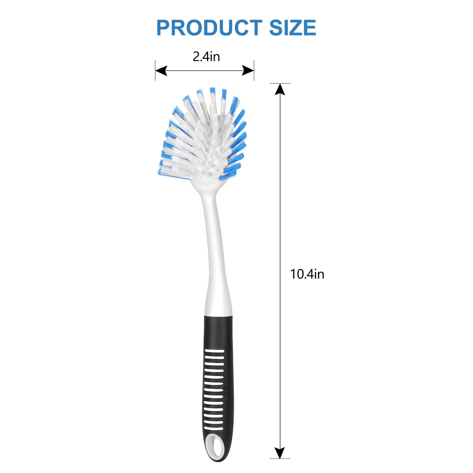 SetSail Dish Brush with Handle, 2Pack Stiff Bristles Dish Scrubber with Built-in