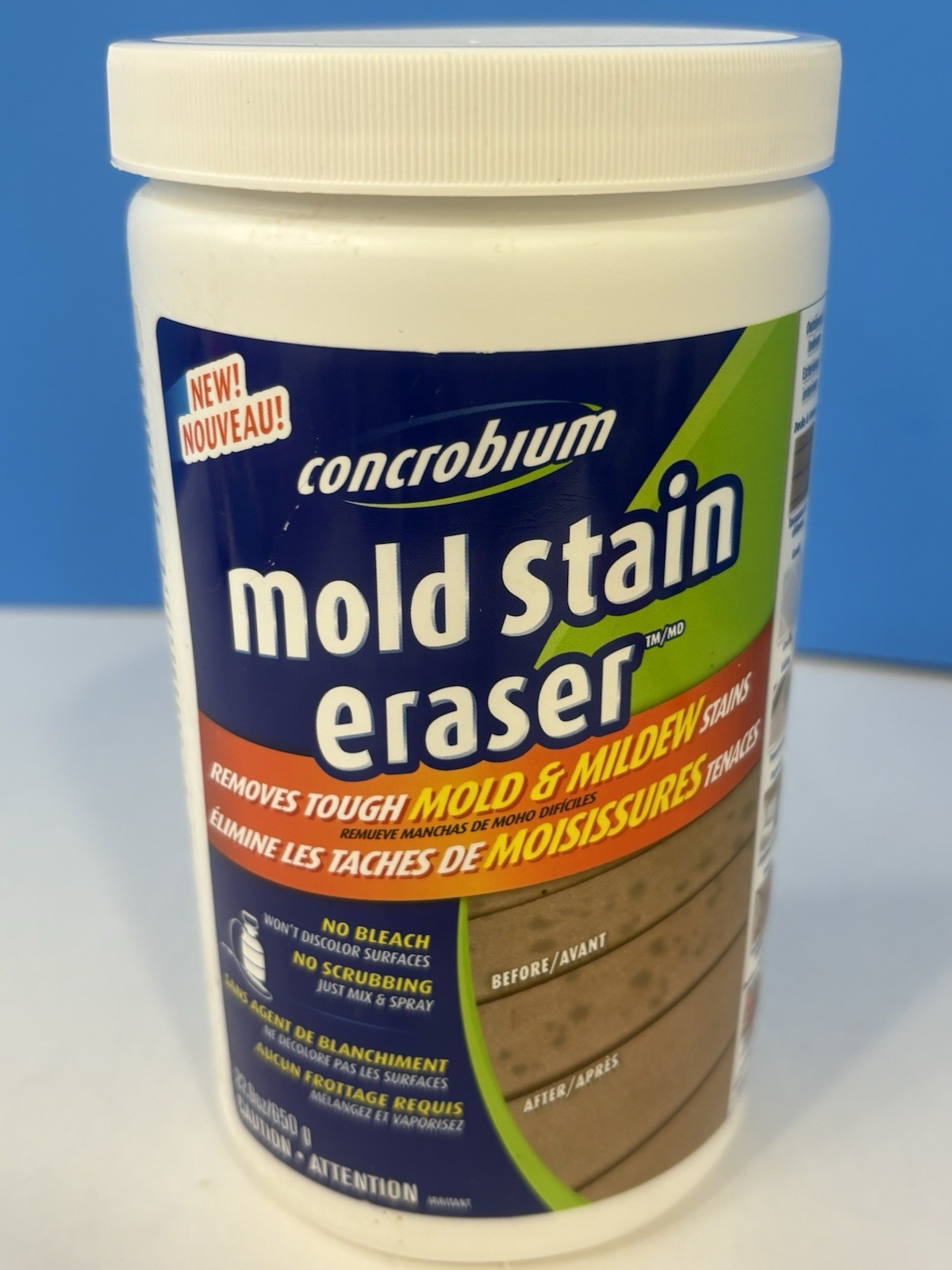 Concrobium Mold Stain Eraser 22.9 oz Eliminates Stains Powder DISCONTINUED