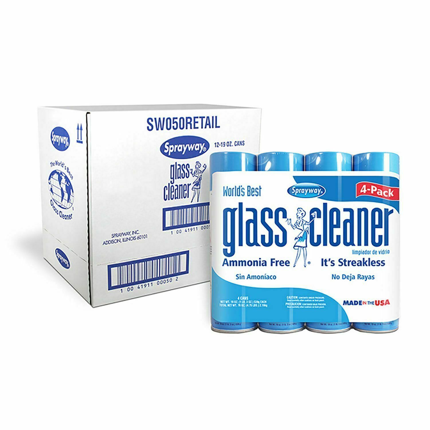 Sprayway Glass Cleaner, 19oz – 18 Multi Pack