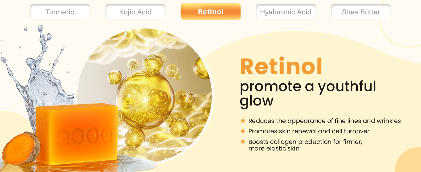 Turmeric Kojic Acid Soap for Dark Spots Remover – Facial Cleansing Bar with