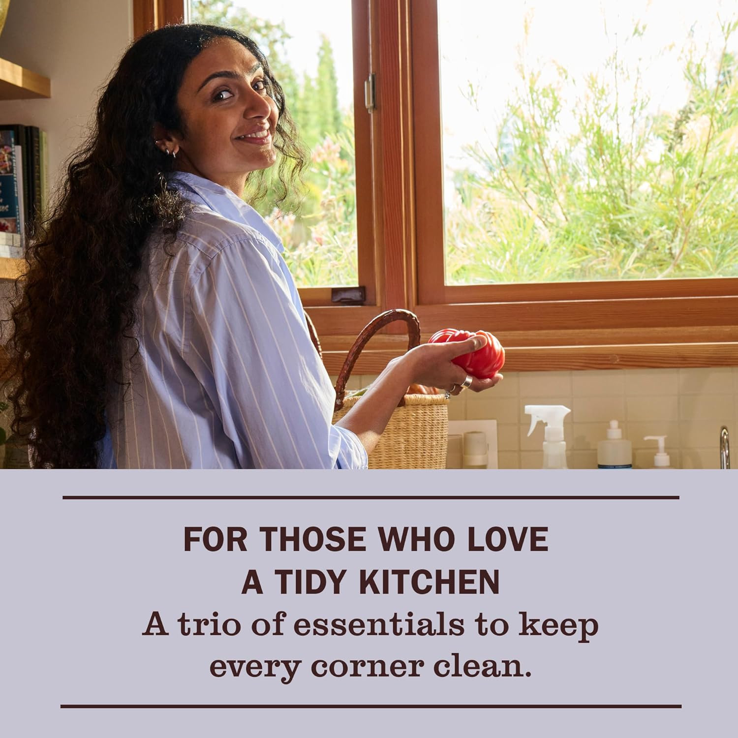 Mrs. MEYER’S CLEAN DAY Kitchen Basics Set, Tomato Vine Scent Cleaning Supplies I