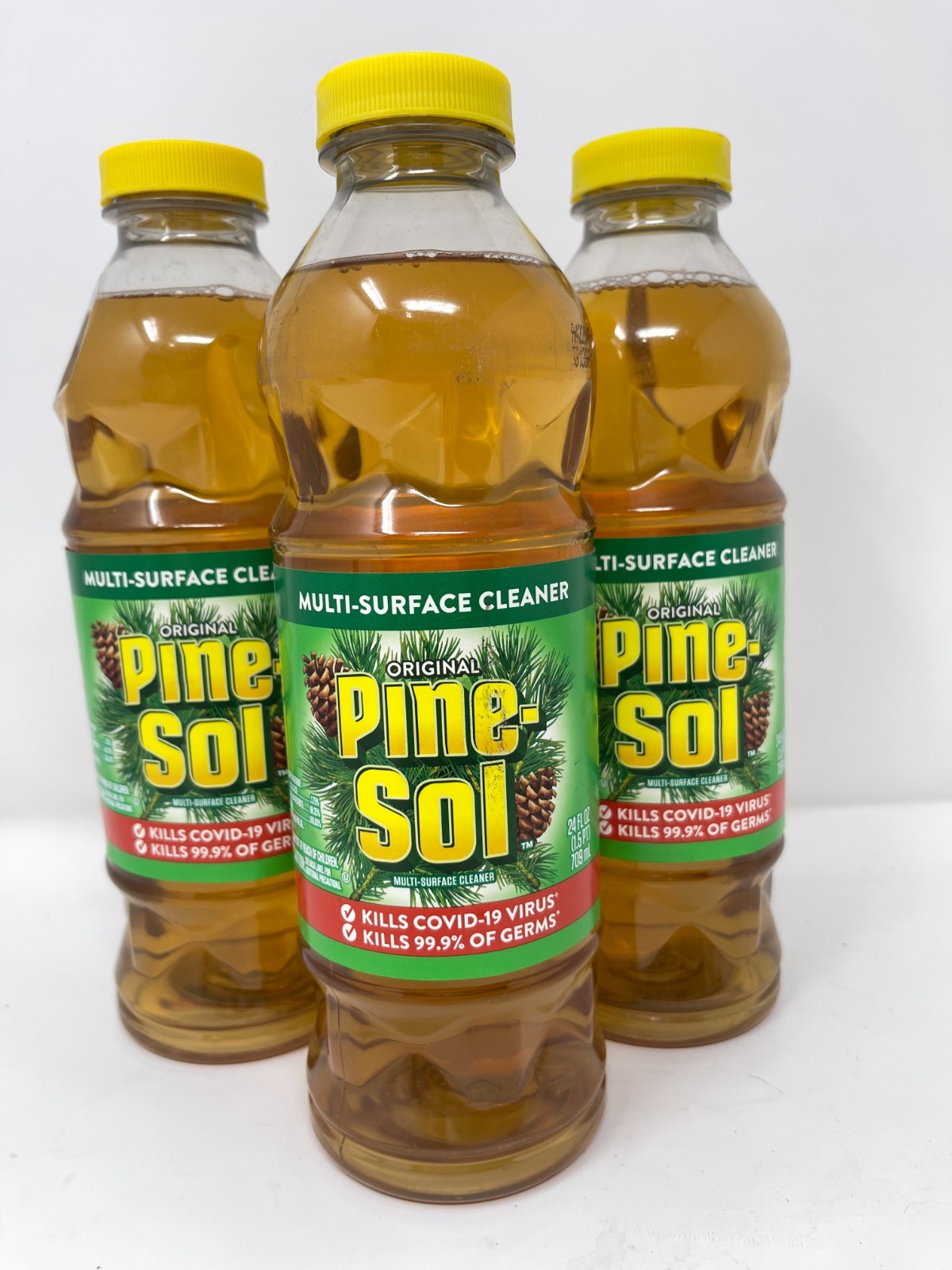 (3) Pine Sol Original Formula w/Pine Oil Glycolic Acid Cleaner 24oz Discontinued