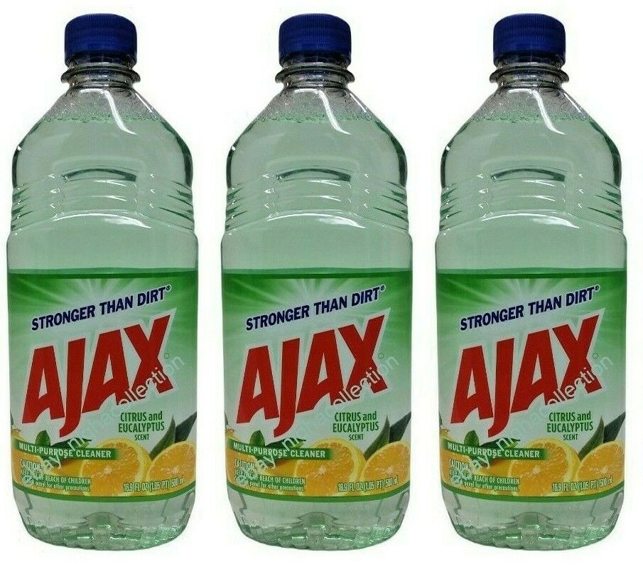 ( LOT 3 Bottles ) AjaxCITRUS & ECULYPTUS All Purpose Cleaner 16.9 ozEachBottle