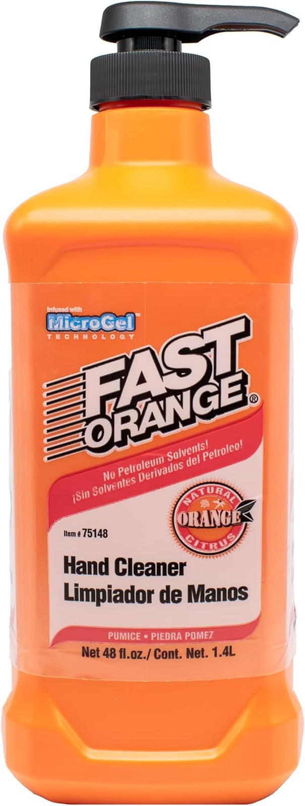 Fast Orange Permatex 25217 Pumice Lotion, Heavy Duty Hand Cleaner, Natural Citru