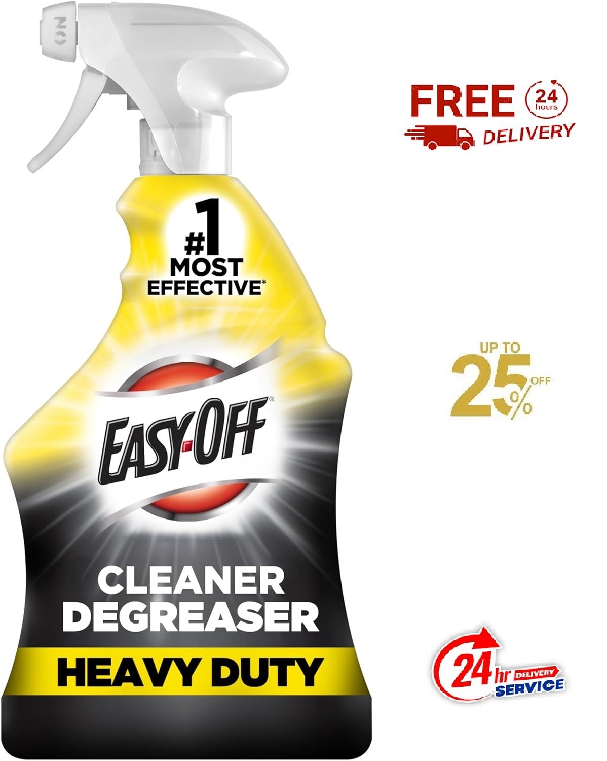 Easy-Off Heavy Duty Degreaser Cleaner Spray, Kitchen Degreaser, 32 Oz